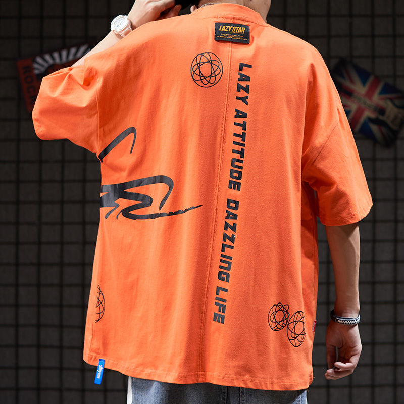 ストリートスタイル HIPHOP ゆったり快適 半袖シャツ