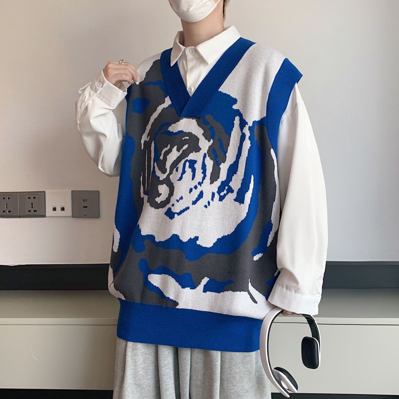 ハイファッションセンス 抽象芸術 ニット タンクトップ