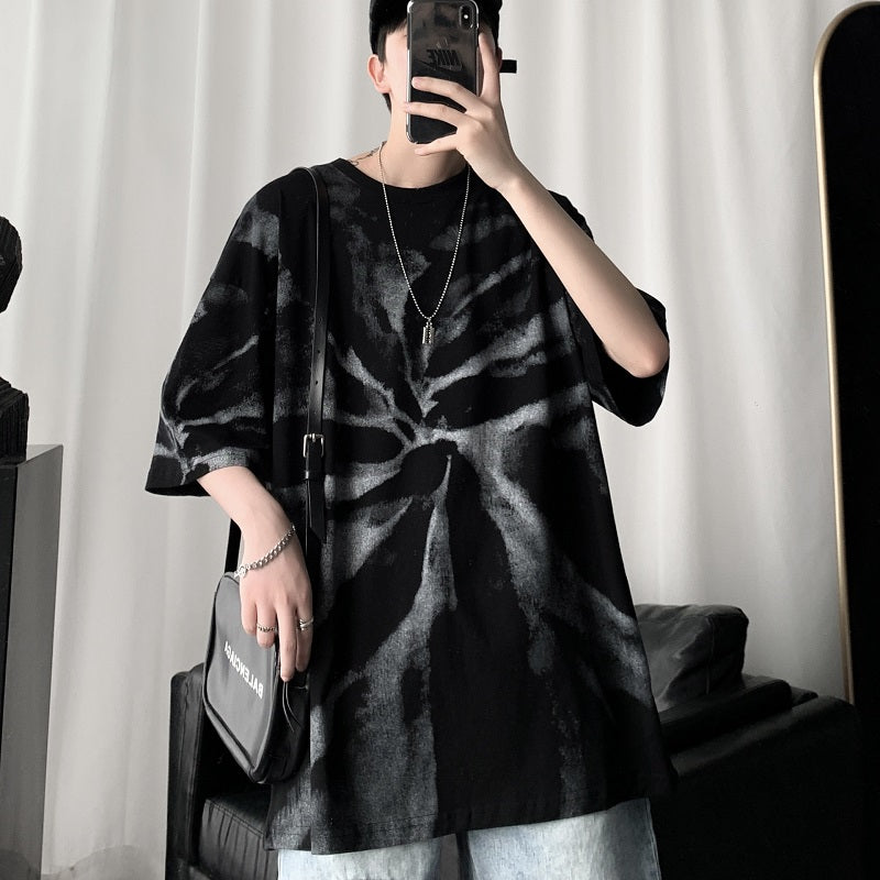 ストリート絞り染め風半袖シャツ