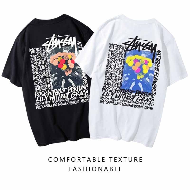 アメリカンスタイル トレンド ツバキの花 半袖シャツ