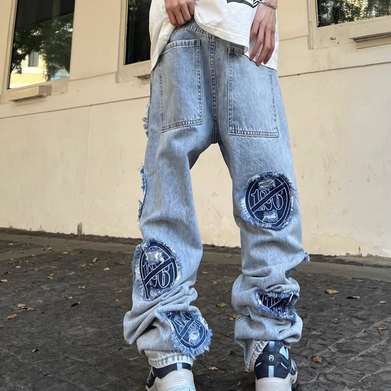 ユニークなデザイン アメリカンスタイル ストリートスタイル ジーンズ
