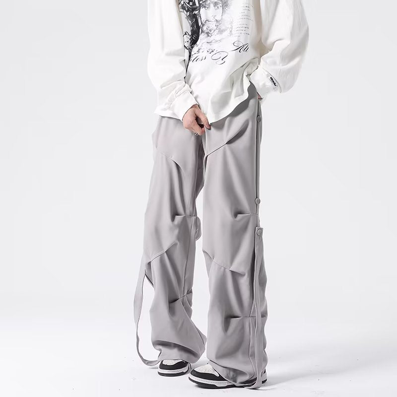 ハイファッションセンス トレンドブランド ルーズフィットデザイン カジュアルパンツ