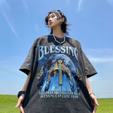 欧米 ヒップホップ風 BLESSING カジュアル 半袖シャツ