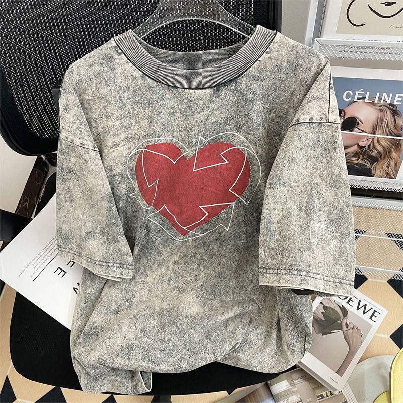 人気爆発 愛のサイクル  韓国ファッション カジュアル 半袖シャツ