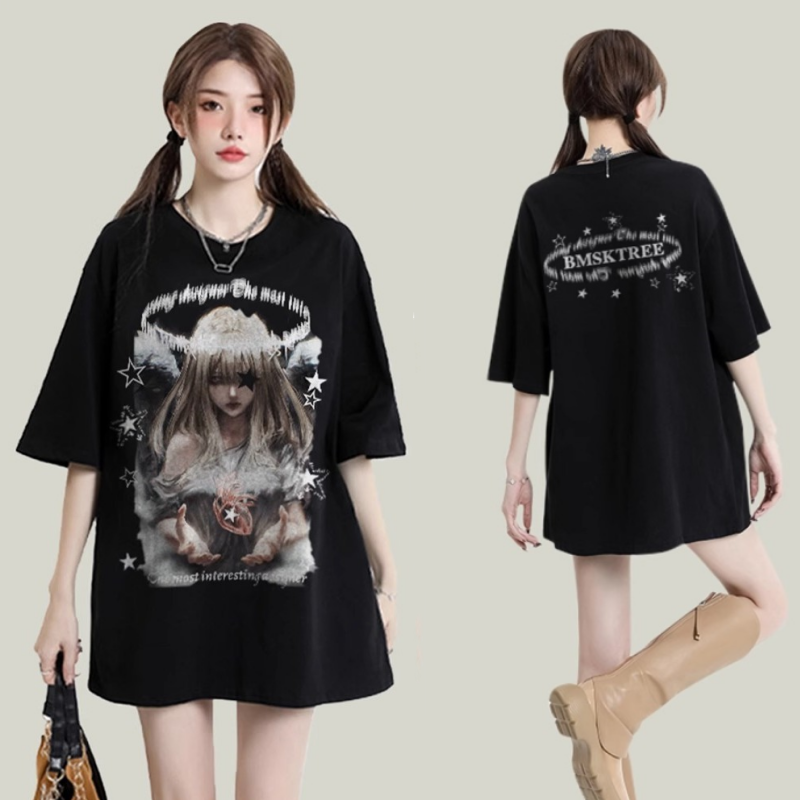 パンクスタイル  カジュアル  韓国ファッション半袖シャツ