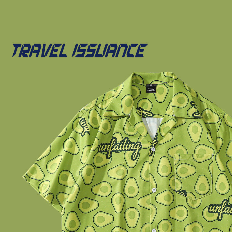 ins映えカップルさわやか半袖シャツ