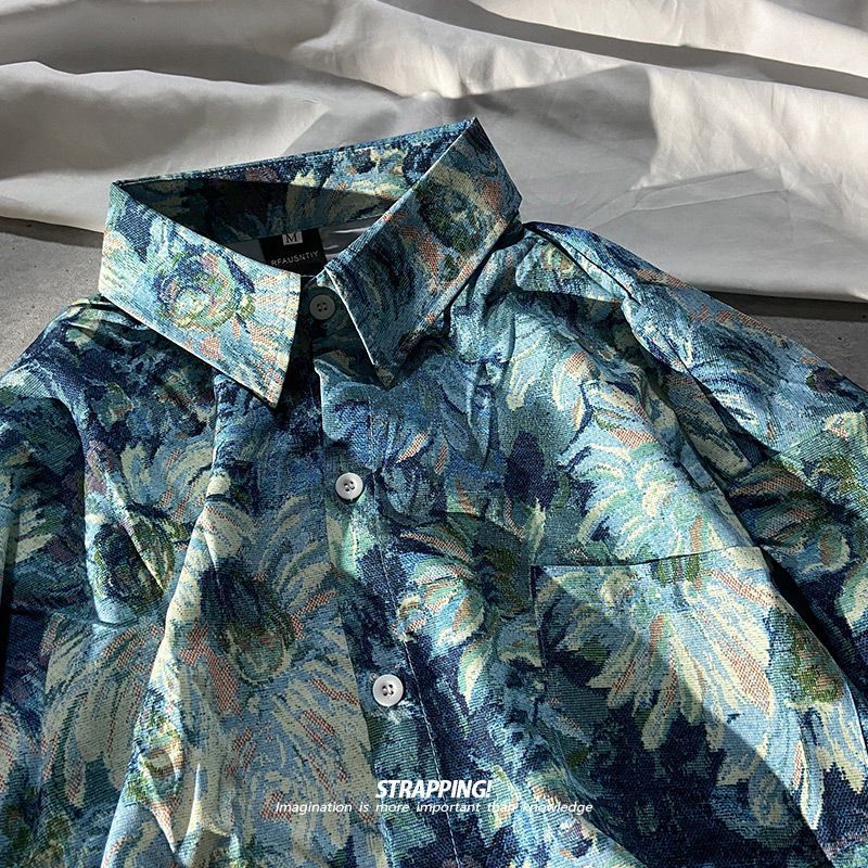 vintage 油絵スタイル レトロ シャツ