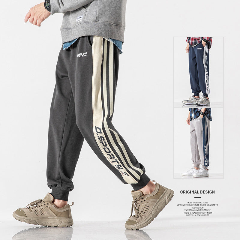 サイドストライプ　カジュアルス　ポーツパンツ