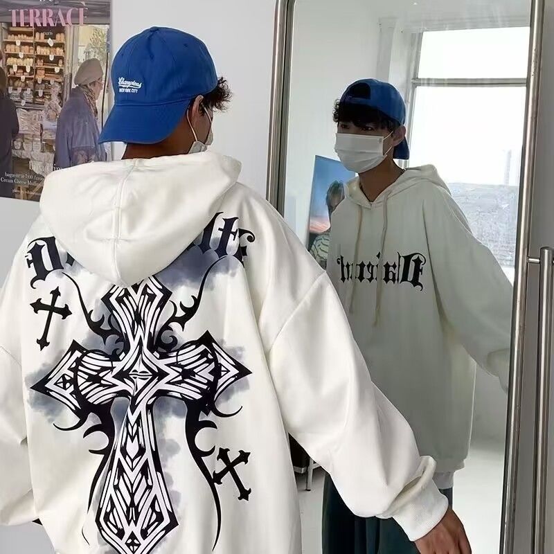 人気爆発  欧米ファッション クロス パーカー