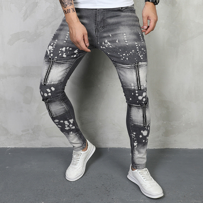 ハイストリートスタイル カジュアル スキニージーンズ