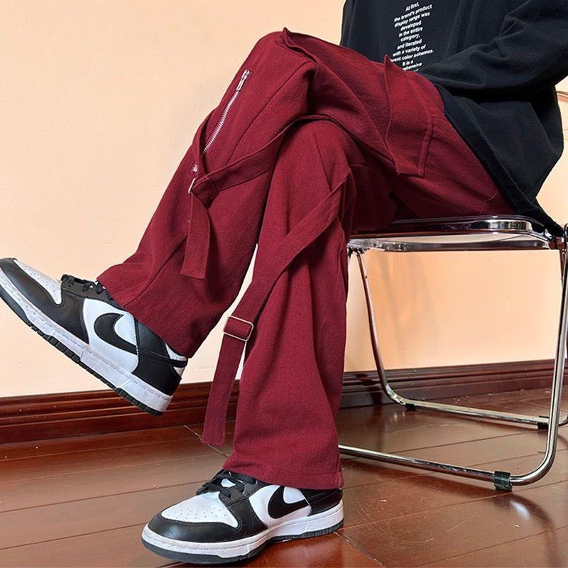 アメリカンスタイル ハイストリートスタイル トレンドブランド ワイドレッグパンツ