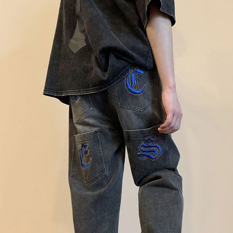 ハイストリートスタイル 韓国ファッション ジーンズ