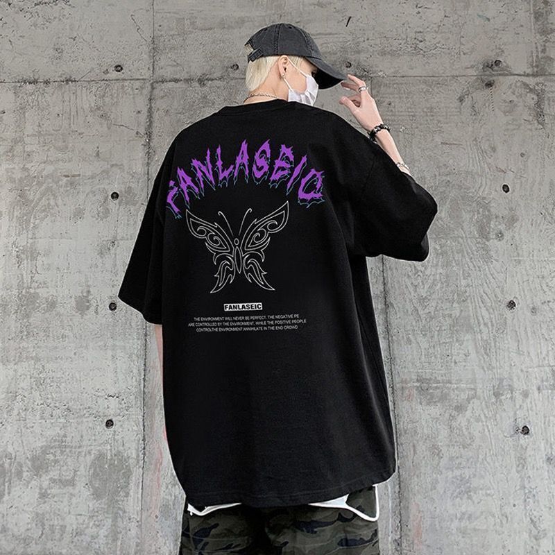 ハイストリートスタイル 蝶 カジュアル 半袖シャツ