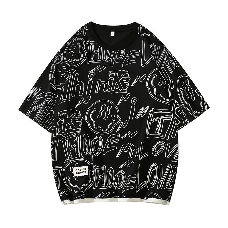 ins映え小衆の設計半袖シャツ