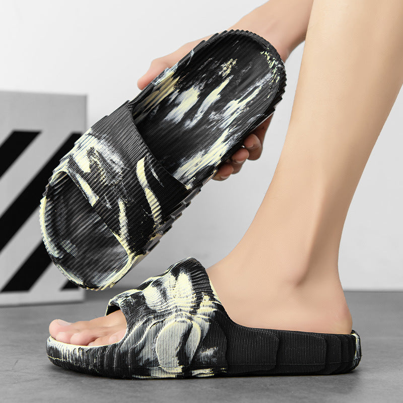 絞り染め風快適なスリッパ