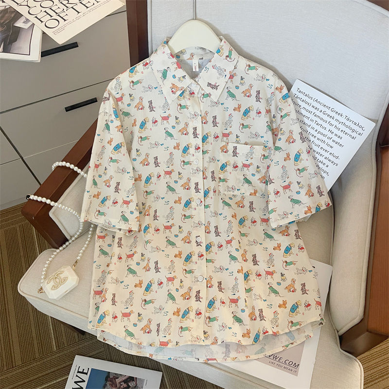 INS大人气 かわいいペット カジュアル 半袖シャツ