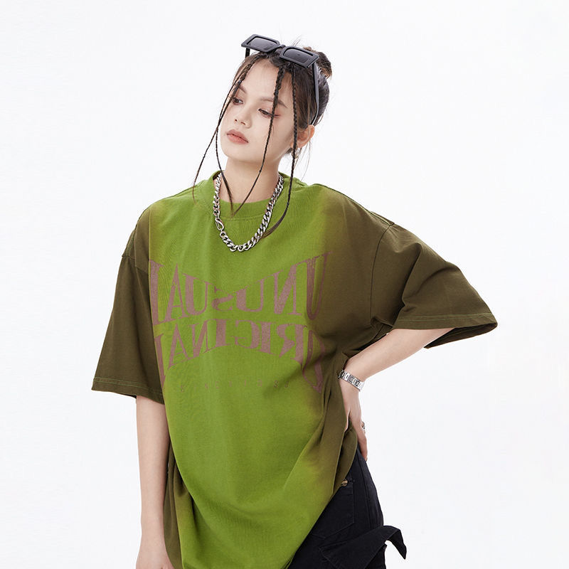 グラデーション コントラストカラー 超カッコイイ 半袖シャツ