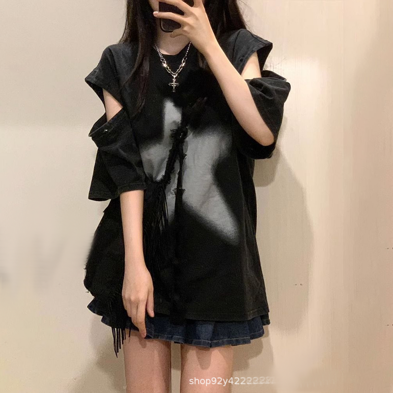 アメリカンスタイル ユニークなデザイン カジュアル 半袖シャツ