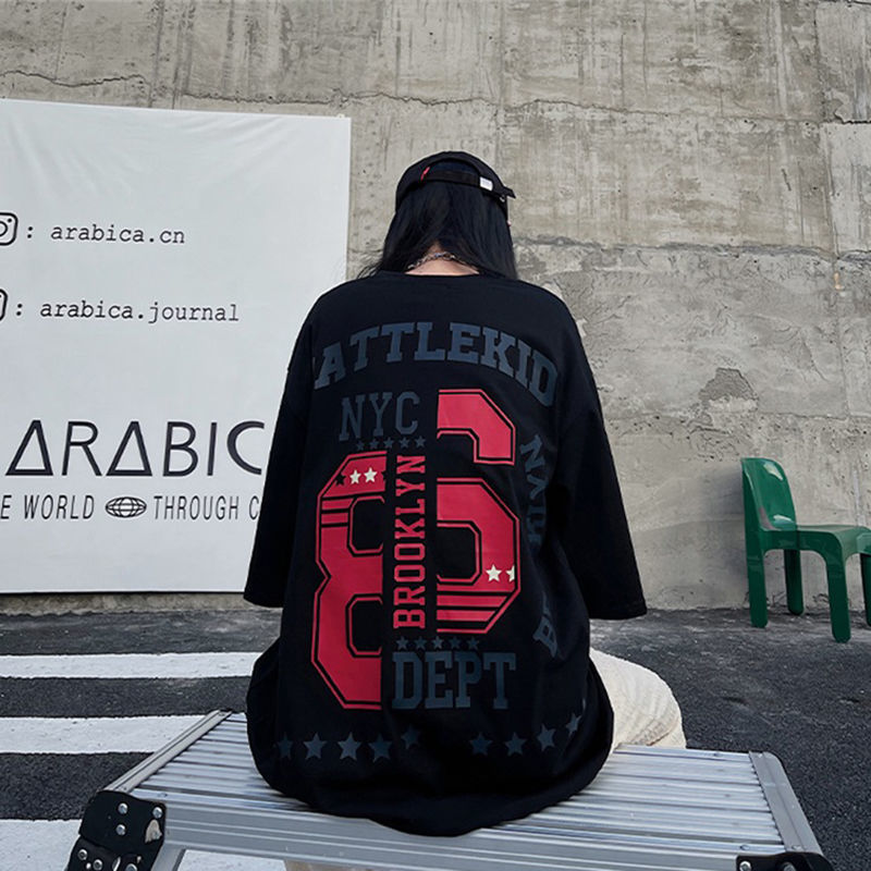 アメリカンスタイル ヒップホップ風 ストリートスタイル 半袖シャツ