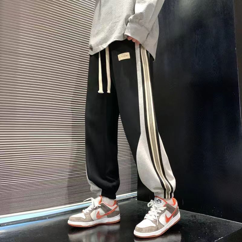 アメリカンファッション コントラストカラー カジュアルパンツ