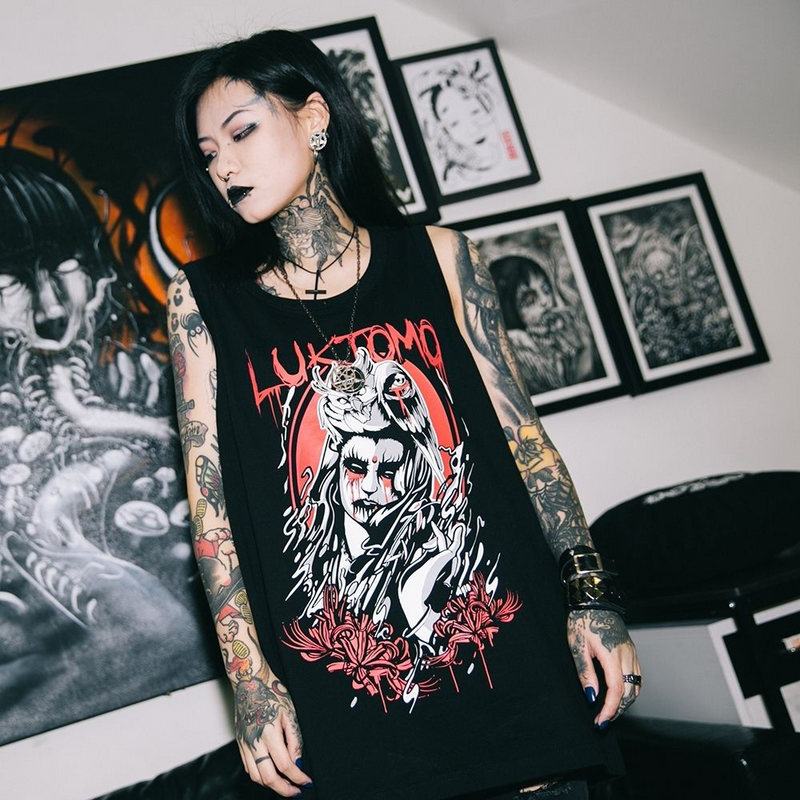 アメリカンスタイル レトロ トレンドブランド タンクトップ