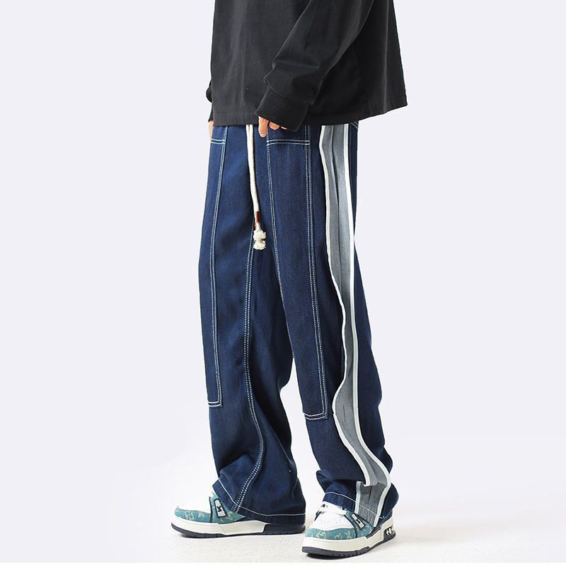 ストリートスタイル カジュアル ジーンズ