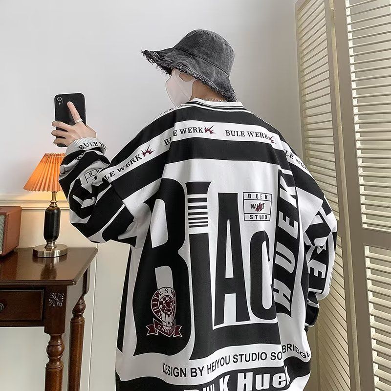 OVERSIZE 西海岸 HIPHOP レトロ ファッション フードなしパーカー