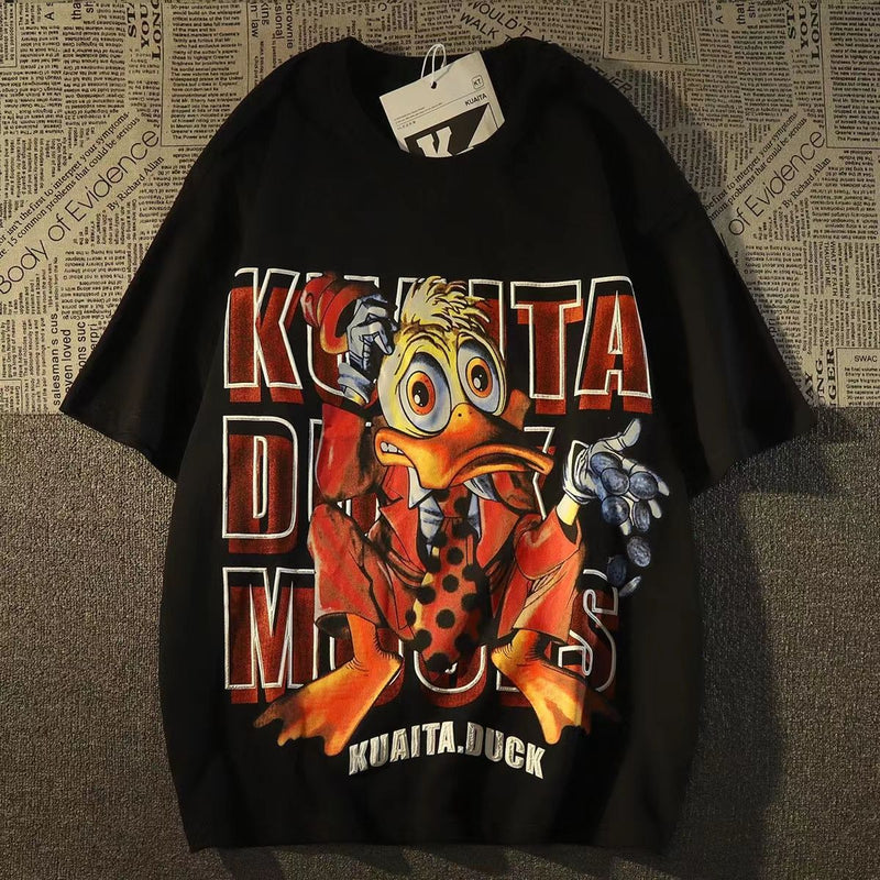 ダークスタイル ユニークなデザイン カジュアル 半袖シャツ