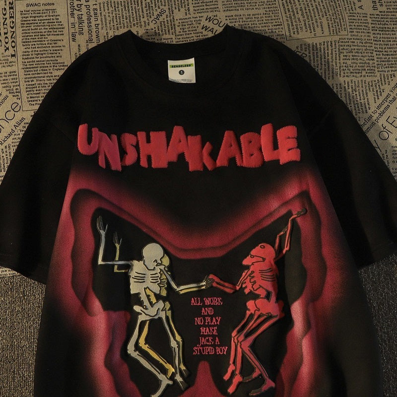 アメリカンスタイルニュートラル半袖シャツ