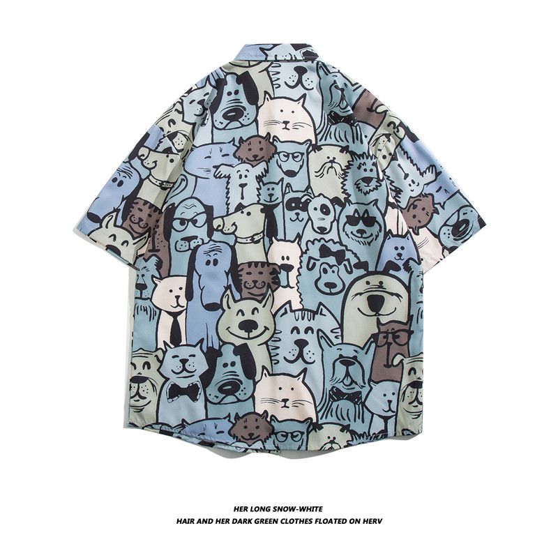 かわいい動物たち カジュアル 半袖シャツ
