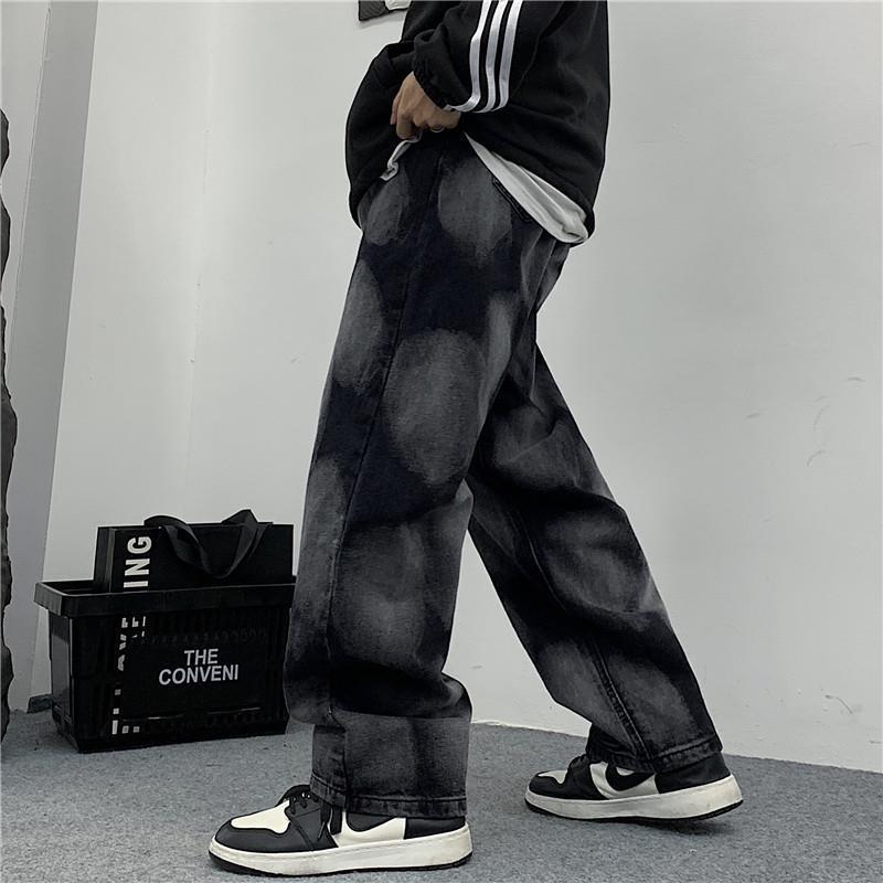 ストリート絞り染め風ジーンズ