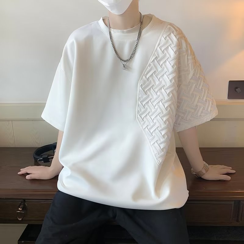 ハイファッションセンス ユニークなデザイン カジュアル 半袖シャツ