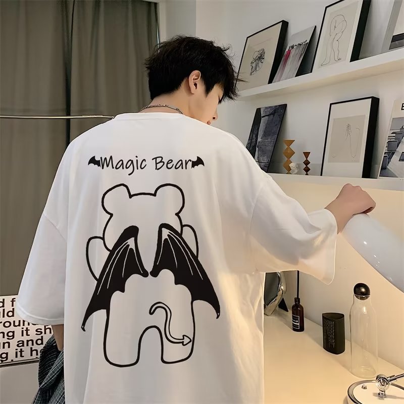 可愛い子熊カップル半袖シャツ