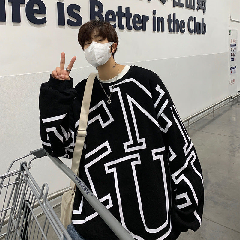 INS大人气 特大アルファベットプリント カジュアル パーカー