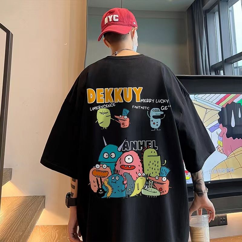 面白い かわいい漫画 カジュアル 半袖シャツ