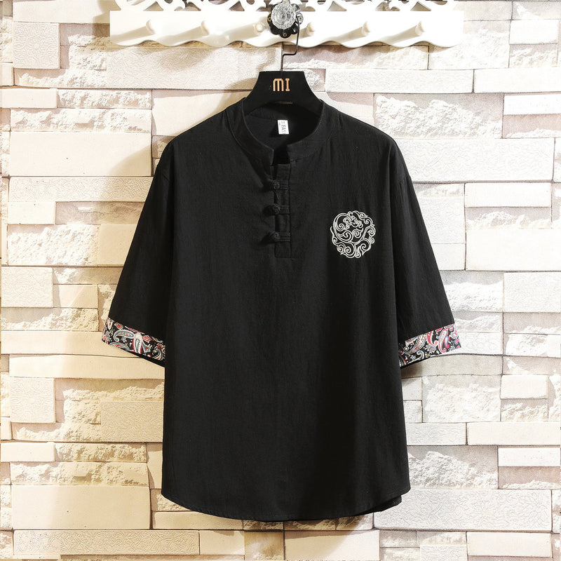 リネン カジュアル 半袖シャツ