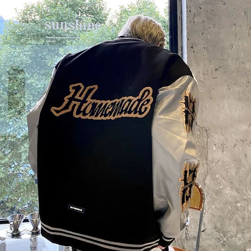 アメリカンスタイル  コントラストカラー  トレンドブランド レトロ スタジャン