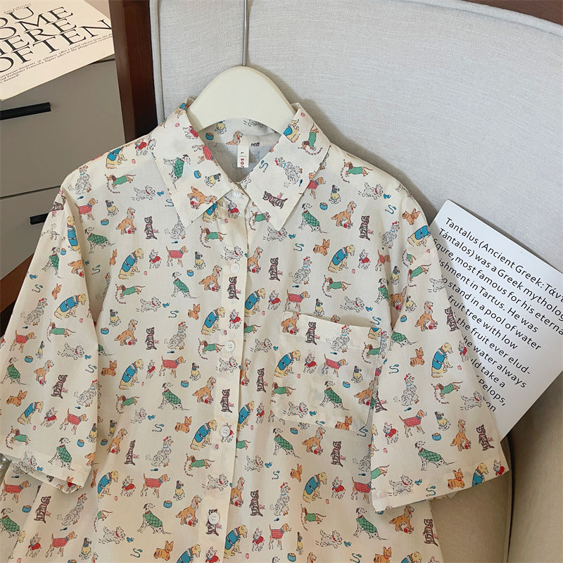 INS大人气 かわいいペット カジュアル 半袖シャツ