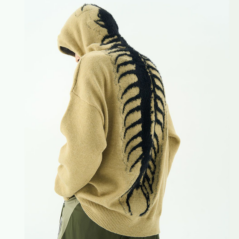 アメリカンスタイル ダークスタイル ムカデ匹 ニット パーカー