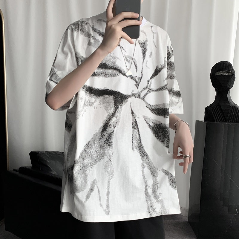 ストリート絞り染め風半袖シャツ