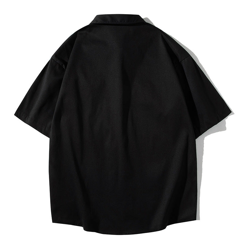 ユニークなデザイン プリント柄 カジュアル ミニマルなデザイン 半袖シャツ 半袖シャツ