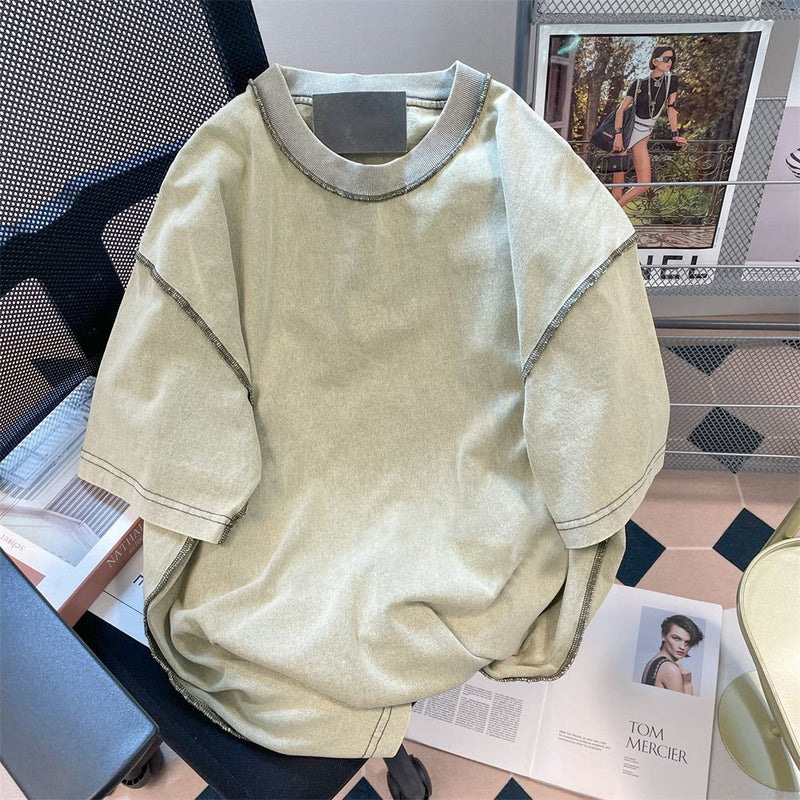 純粋な綿素材 小衆の設計 ハイストリートスタイル 半袖シャツ