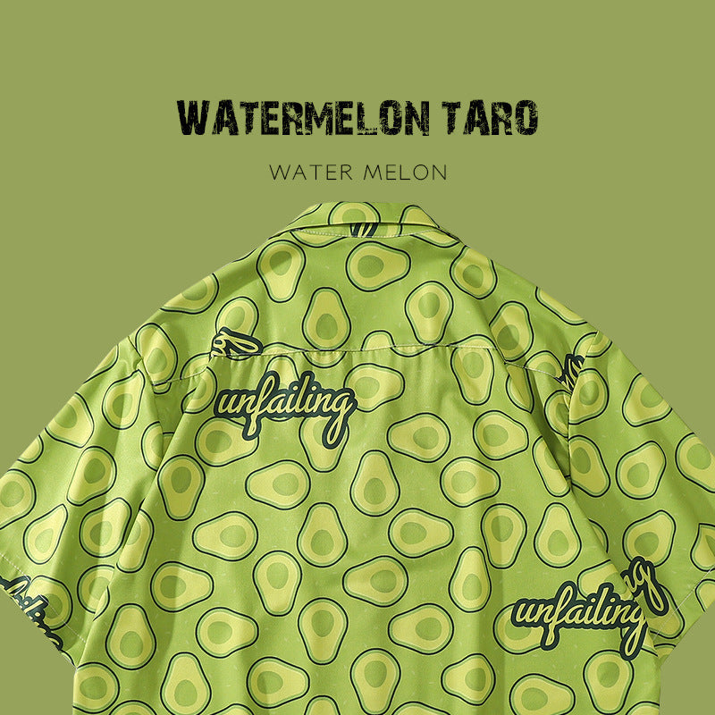 ins映えカップルさわやか半袖シャツ