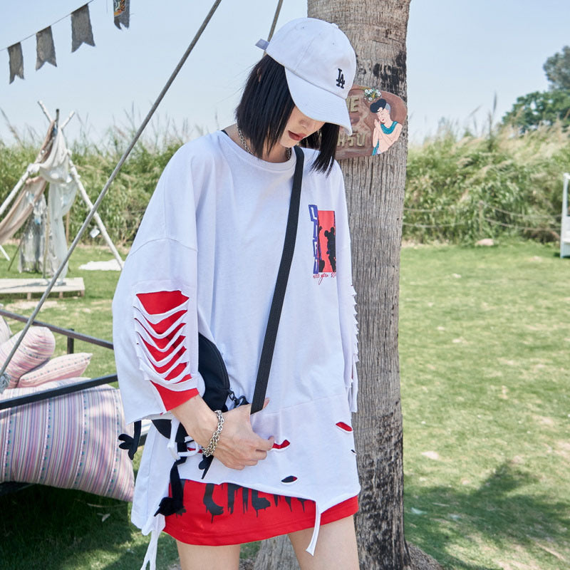 小衆の設計重ね着半袖シャツ