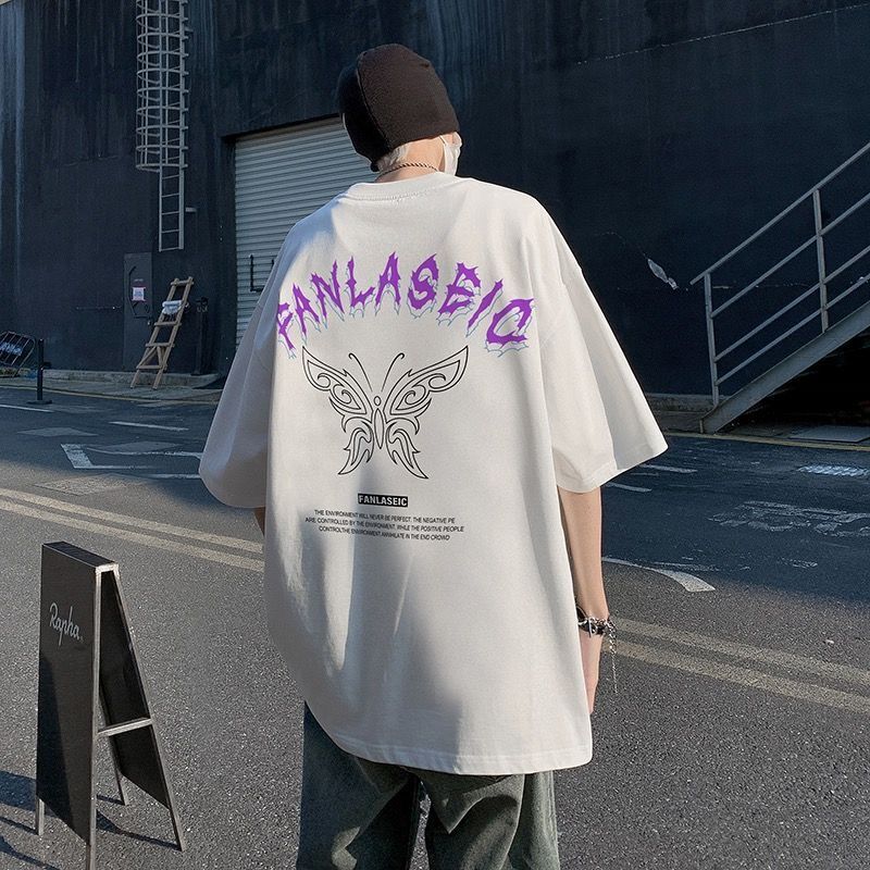 ハイストリートスタイル 蝶 カジュアル 半袖シャツ