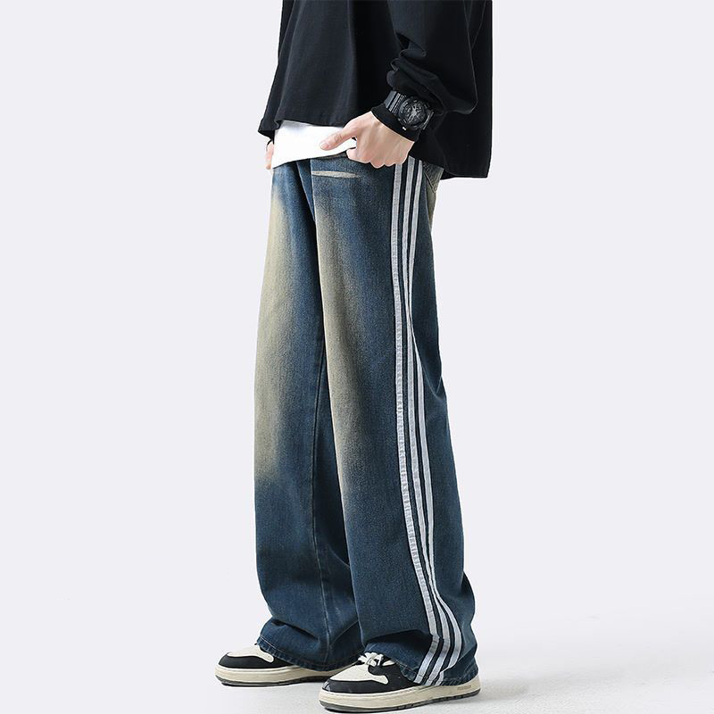 アメリカンスタイル  ストライプ  カジュアル  ジーンズ