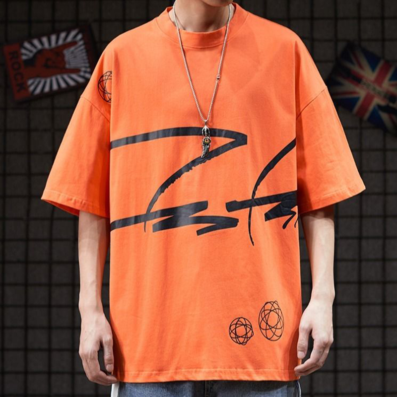 ストリートスタイル HIPHOP ゆったり快適 半袖シャツ