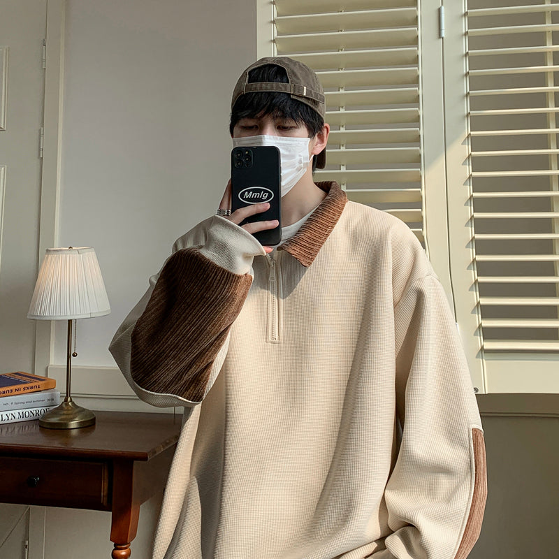 ワッフル カジュアル パーカー