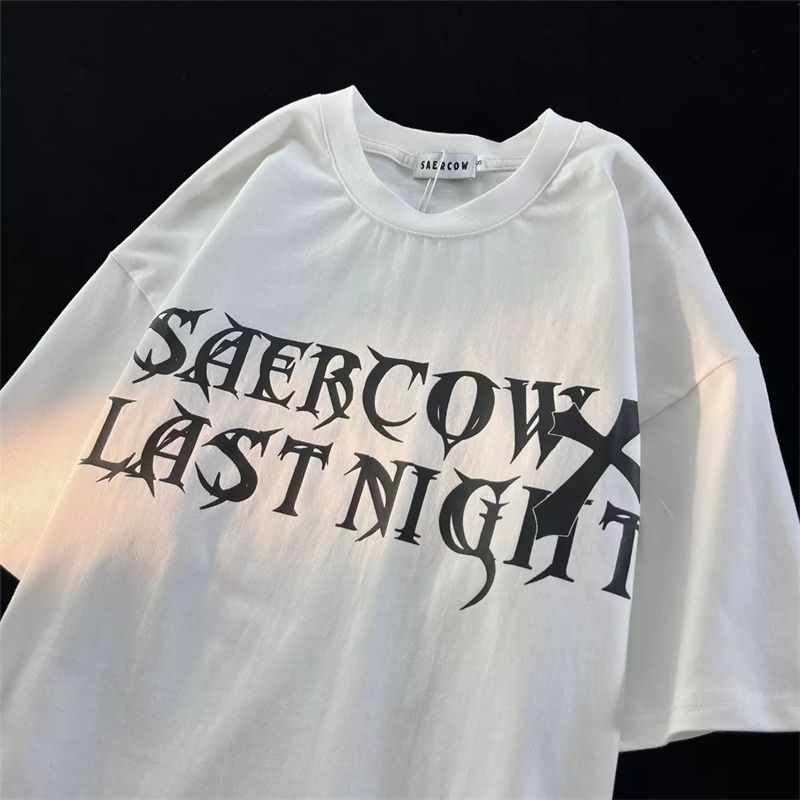 アメリカンスタイル ストリートスタイル 翼のある十字架 半袖シャツ