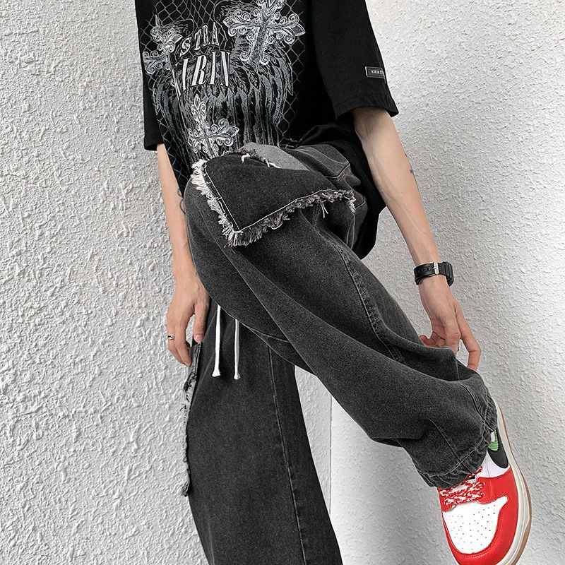 ユニークなデザイン ハイストリートスタイル カジュアル ジーンズ